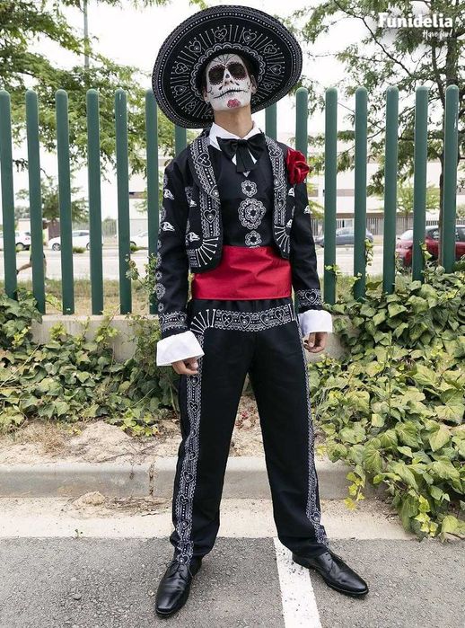 Fato Halloween: Fato de Dia de los Muertos para homem