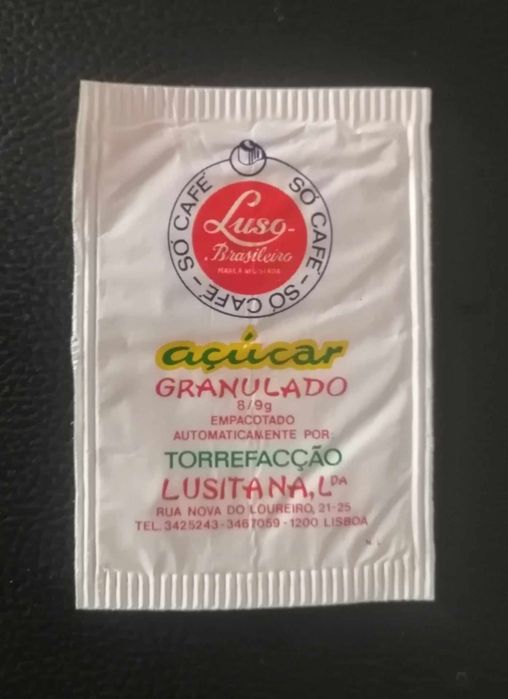 Pacote de açúcar Torrefação Lusitana e dos cafés Luso - Brasileiro