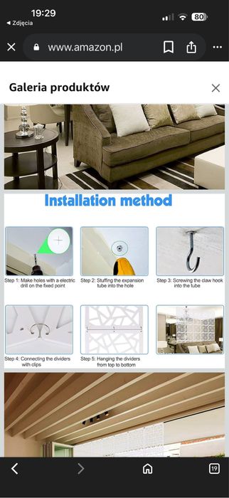 Panele - scianka azurowa 24 sztuki