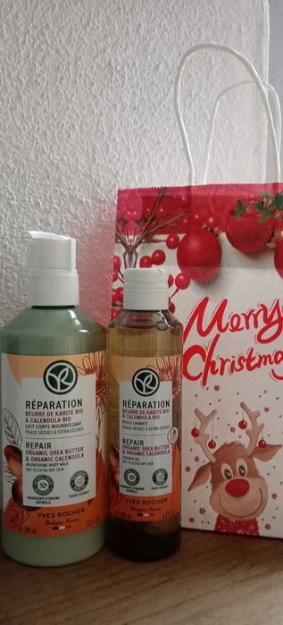 Conjunto Reparação karité e calêndula  Yves rocher