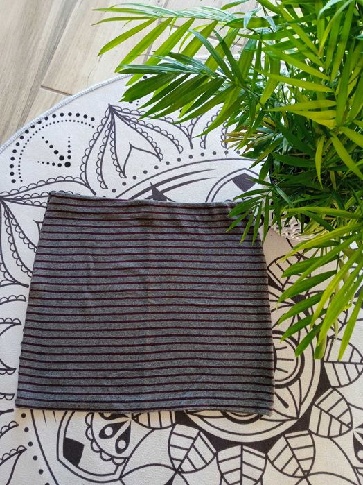 Spódnica mini w paski rozmiar M