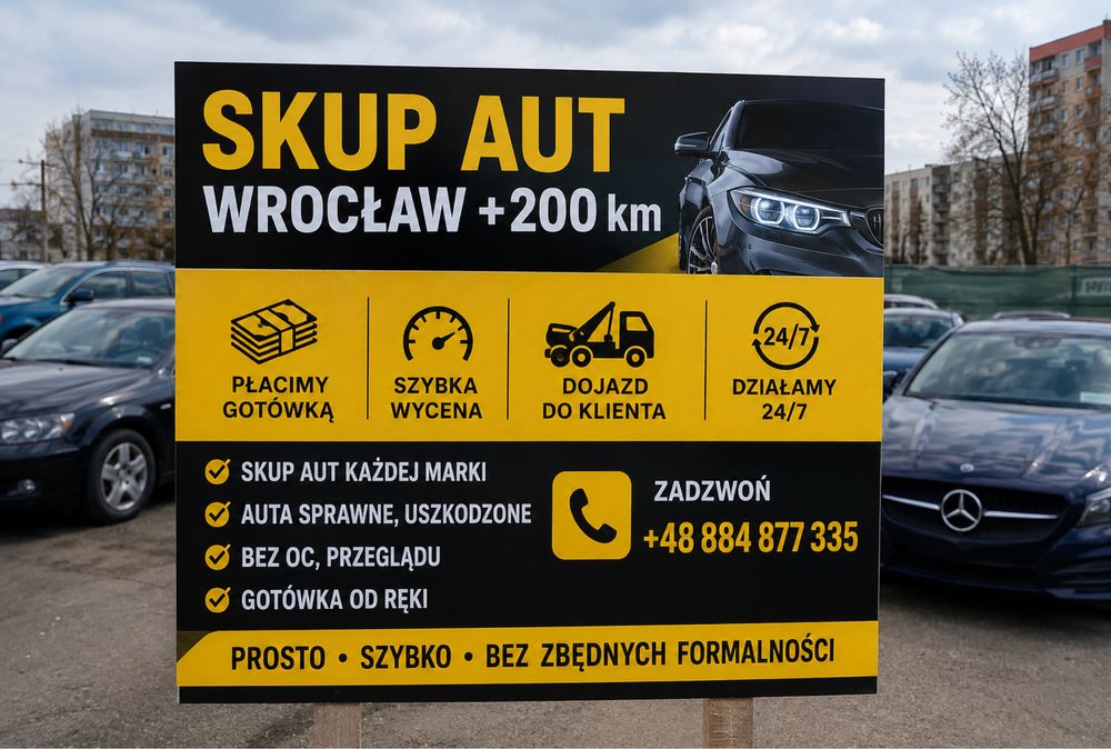 Skup Aut • Gotowka • Wroclaw +200 km • W kazdym Stanie
