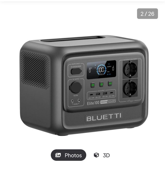 BLUETTI elite 100 v2 НОВА з Австрії (на ринок ЄС), гарантія!