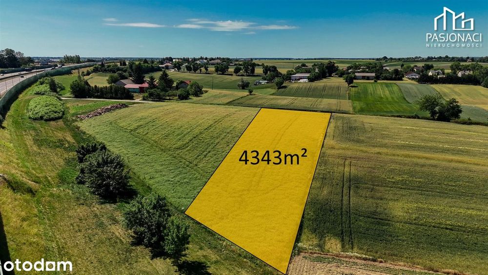 Działka budowlano-usługowa 4343m² 15min od Lublin