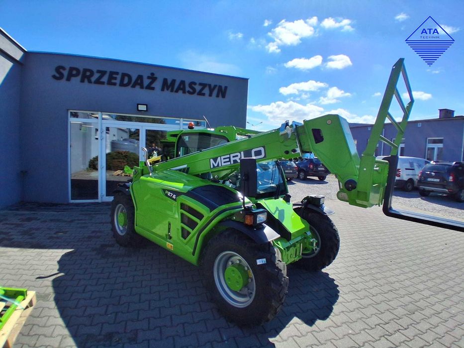 Wynajem ładowarki teleskopowej Merlo P27.6 Plus + łyżka, łyżko krokodyl