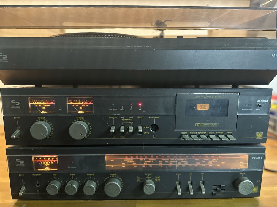 Aparelhagem vintage Schneider HiFi Concept KA1003 – para reparar