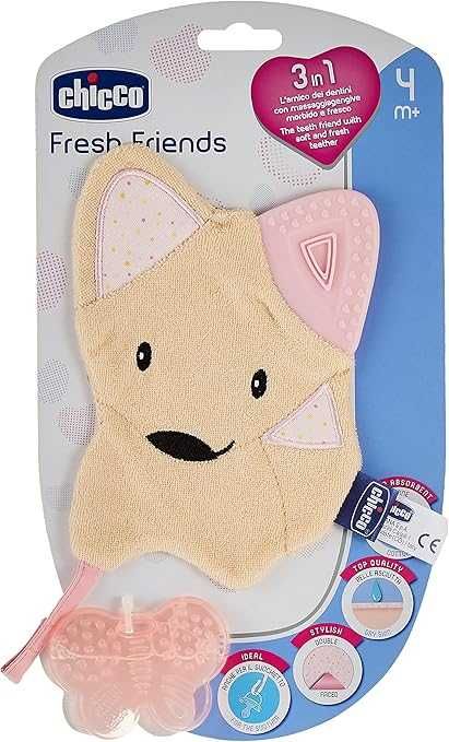 Chicco Gryzak z maskotką 4m+  Różowy