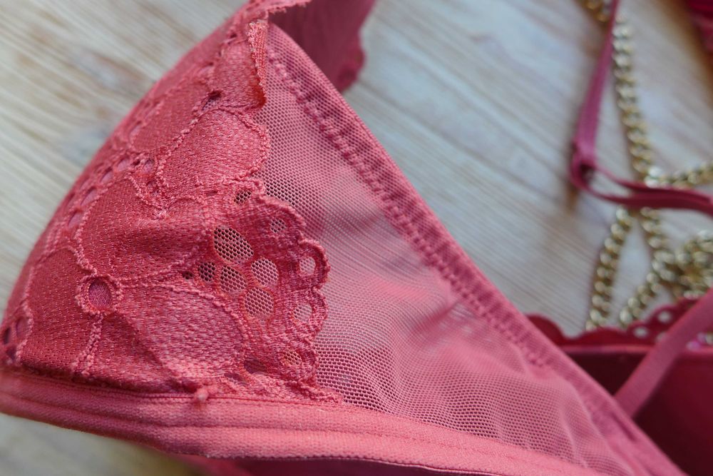 H&M malwowy skandynawski 80B 75B stanik bra biustonosz codzienny ładny