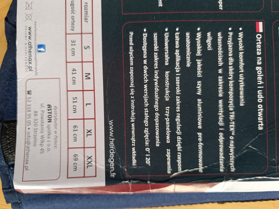 Orteza na goleń i udo L