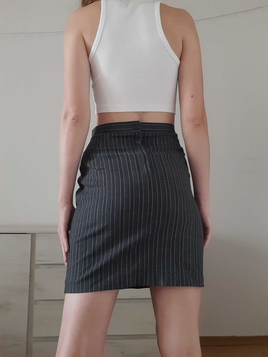 Spódnica ołówkowa mini szara XS spódniczka