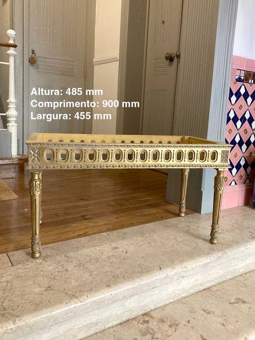 Mesa Madeira Rococo, Art Deco, Antigo