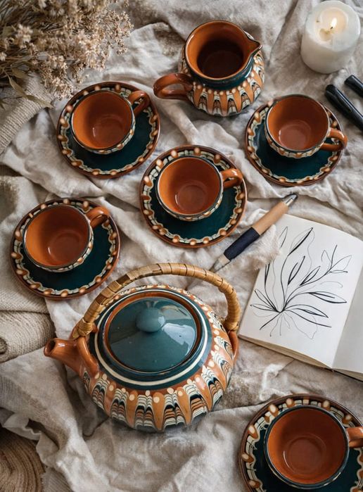 Ceramika bułgarska – zestaw dekoracyjno-użytkowy
Ręcznie zdobiony zest