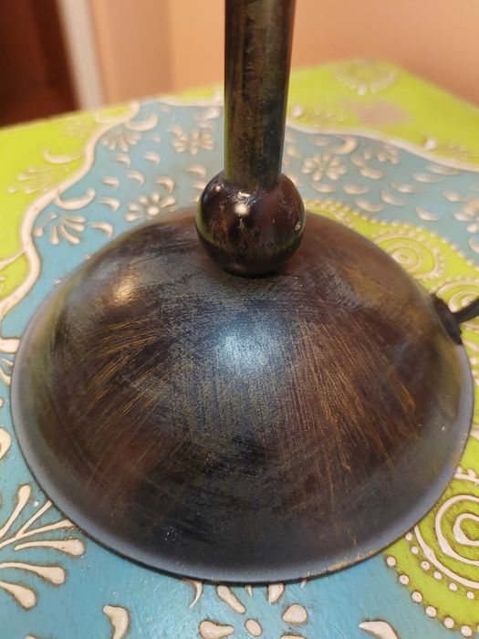 Candeeiros de mesa em metal patinado – estilo clássico | 2 unidades