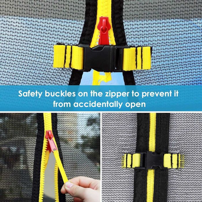 Nowa siatka zabezpieczająca / trampolina / 6 słupków/ śr.244cm/ A3106!