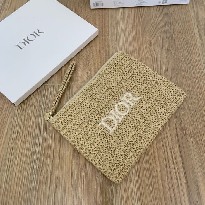 Плетена косметичка Dior Raffia