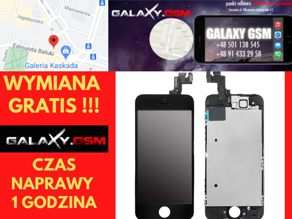 Apple iPhone 5S Wyświetlacz Digitizer Wymiana GRATIS
