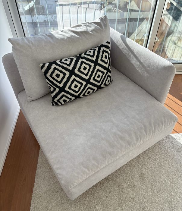 Poltrona Cadeirão Sofá 1 lugar Cinzento Almofadas Soderhamn IKEA