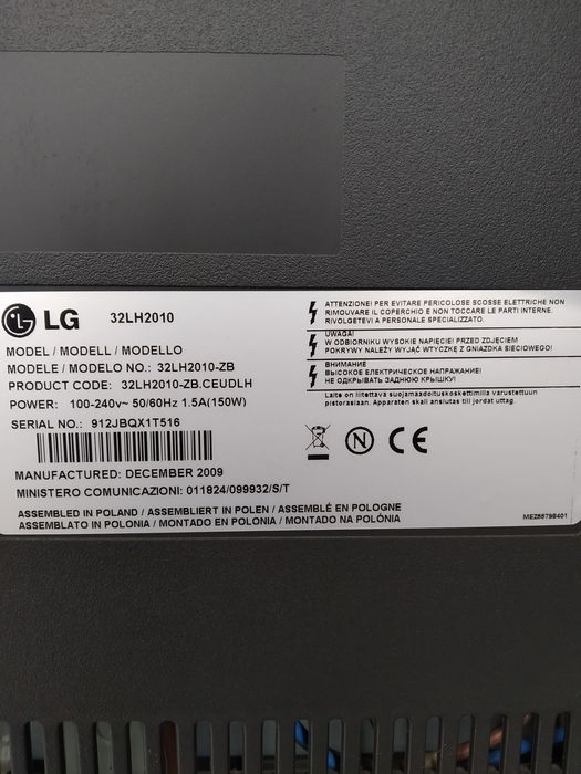 Telewizor LCD marki LG model 32LH2010