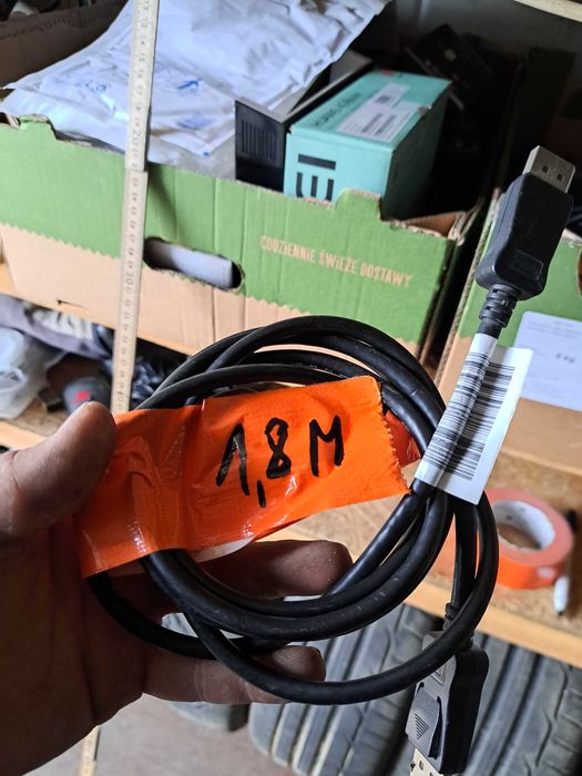 KABEL DISPLAY PORT - DISPLAY POTR  1,8 m 4K czarny Przewód
