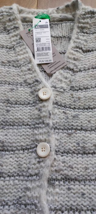 Nowy sweter Benetton XL dziewczynka 10-11 lat, 150 cm