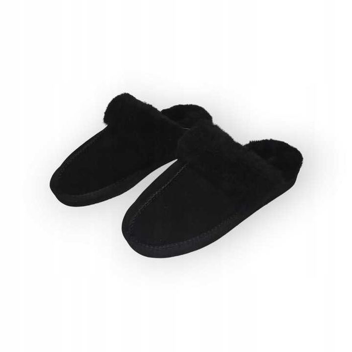 ESMARA Kapcie pantofle damskie ze skóry jagnięcej ocieplane r. 40