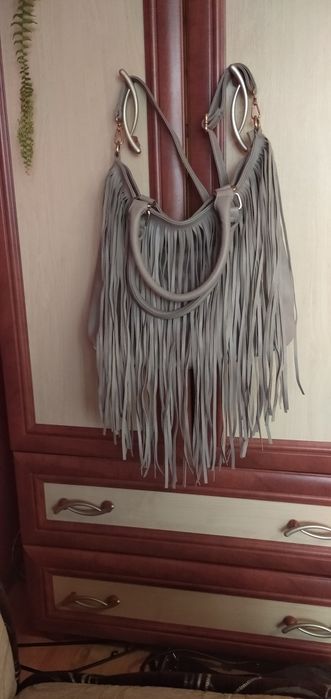 Torebka duża frędzle