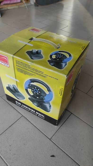 Steering Wheel and Pedals (Speed-Link Blue Lightning Racing Wheel) for PlayStation 264584914022275121