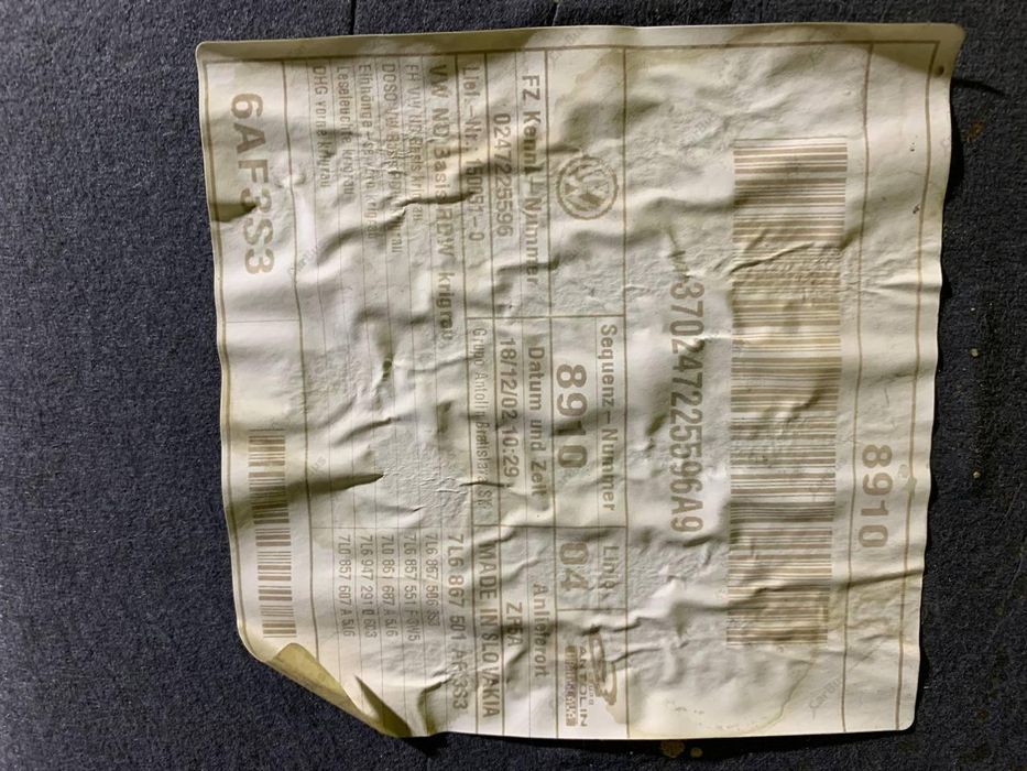 Потолок Volkswagen Touareg GP 2003-2006 Обшивка Стеля Туарег дорест