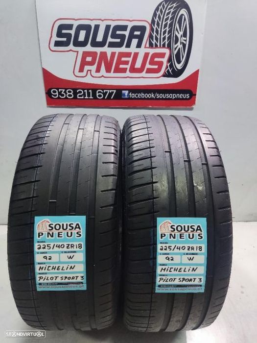 2 pneus semi novos 225-40r18 michelin - oferta dos portes