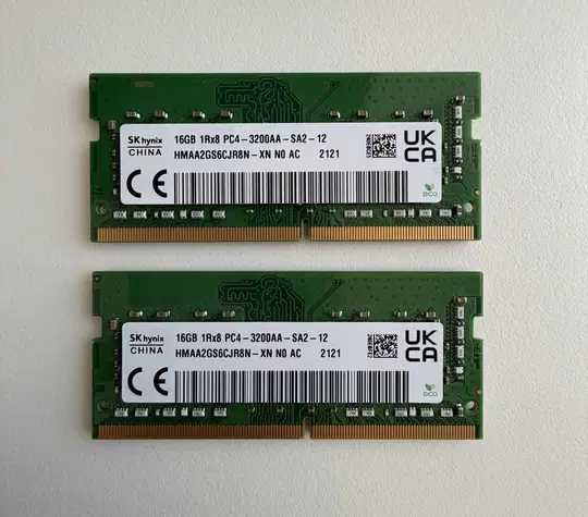 SK Hynix Pamięć RAM 32GB (2x 16GB) DDR4 SODIMM 3200MHz 1.2V do laptopa DUAL CHANNEL