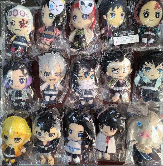 Мягкие игрушки аниме плюш Demon Slayer Jujutsu Kaisen My Hero Academia