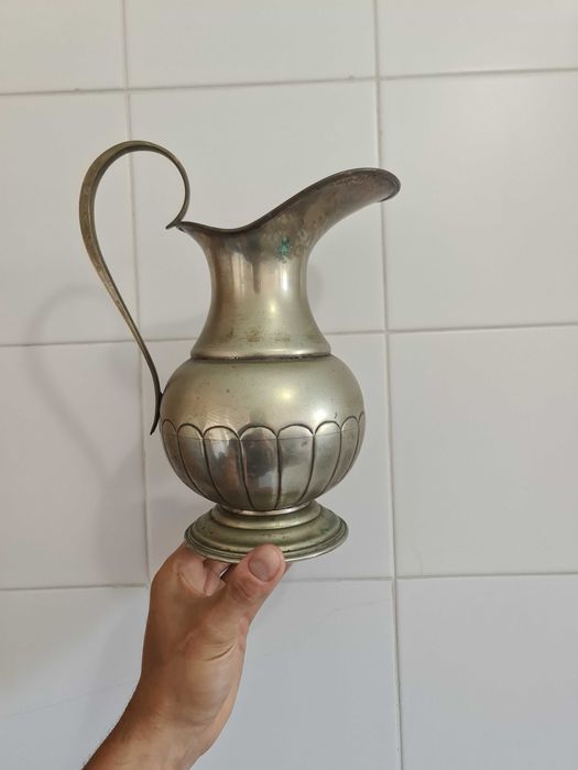 Jarra Vintage Alpaca 10 Prateada / Antique Nickel Silver Pitcher Jarro