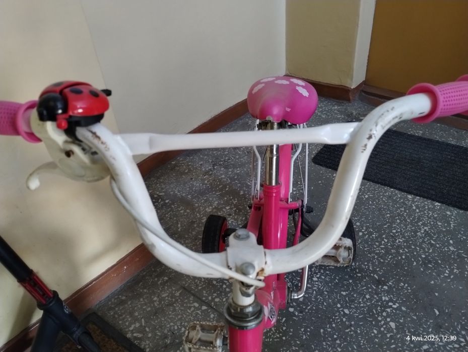 Rowerek dziewczęcy różowy rozmiar koła 16