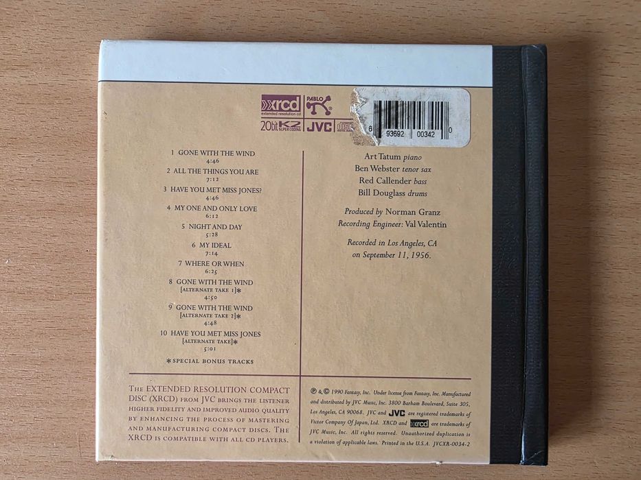 CD de música "The Tatum Group Masterpieces"