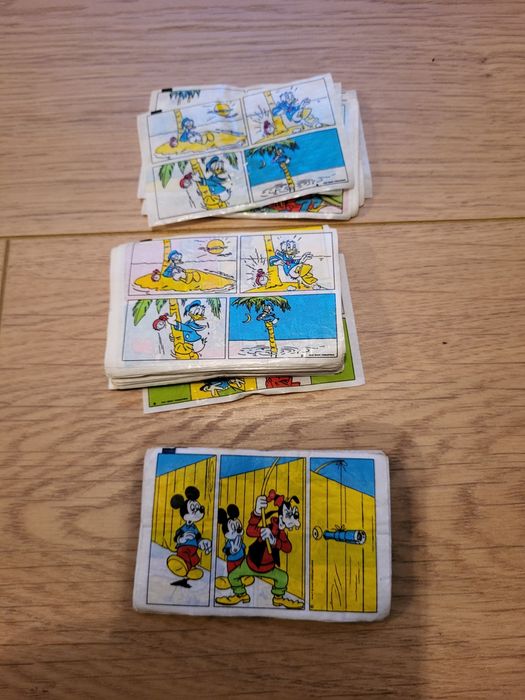 Obrazki historyjki z gum Donald Duck Mickey Mouse 161 sztuk