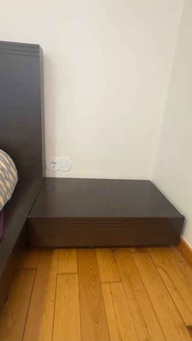 cama de casal - madeira maciça