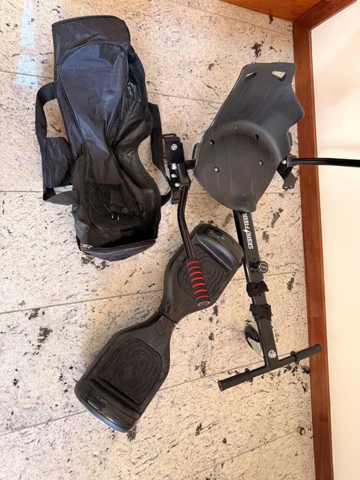 Hoverboard e kart - skate flash com coluna bluetooth