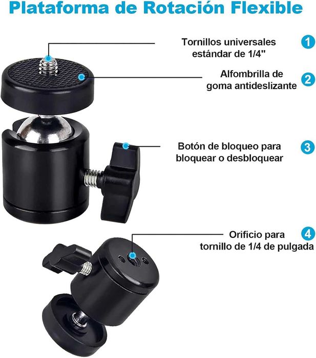 Tripé - Selfie-Stick - Para telemóvel ou Webcam - NOVO
