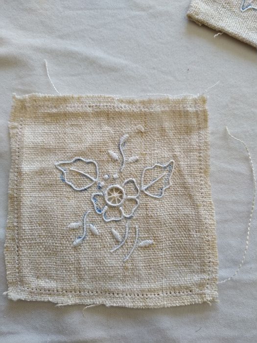 Conjunto 12 quadrados linho