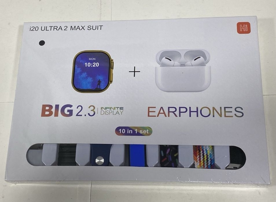 Набір смарт-годинник i20 Ultra 2 Max + Bluetooth навушники
