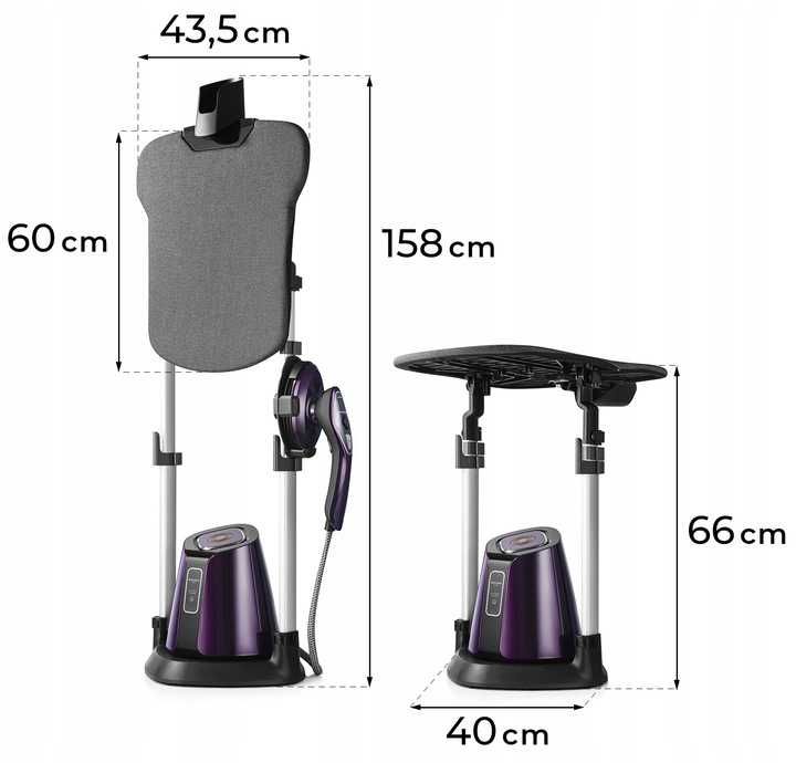 ROZKŁADANA Parownica do ubrań steamer parowy żelazko do ubrań 2500W