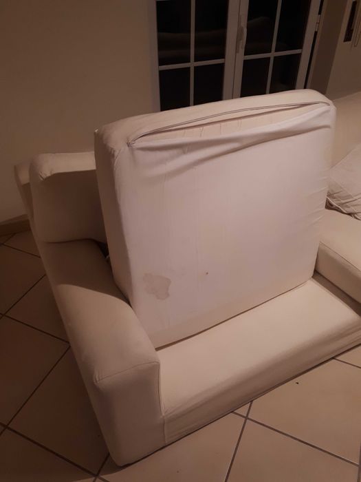 Sofá Comprido de 2 Lugares Largos Branco