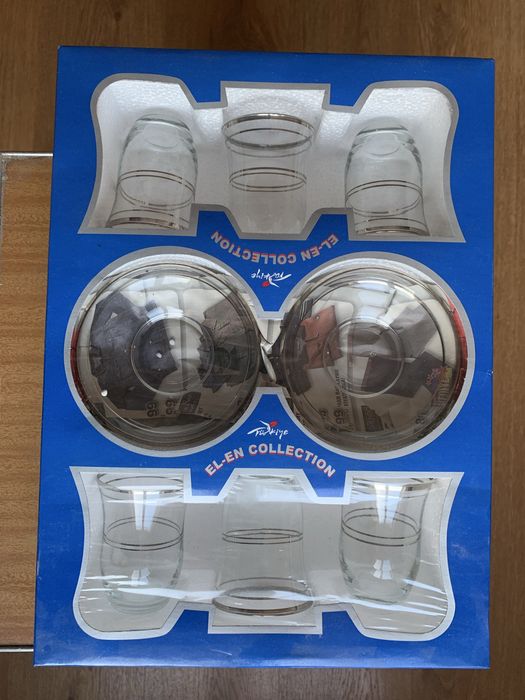 Турецкие стаканчики с блюдцами для чая