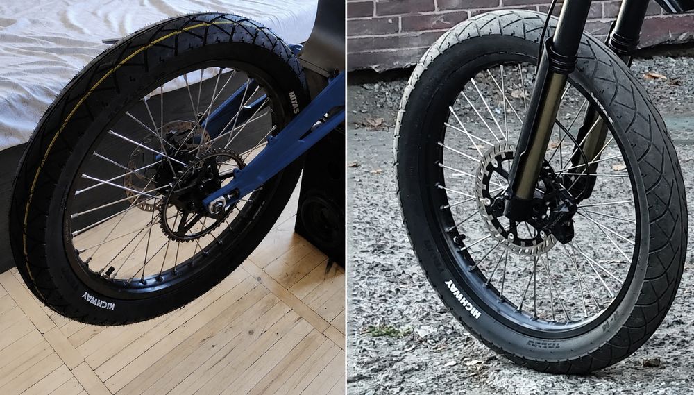 Колеса r19 Sur-Ron Light bee X Шини слік Mitas Highway H-14 90/90-19