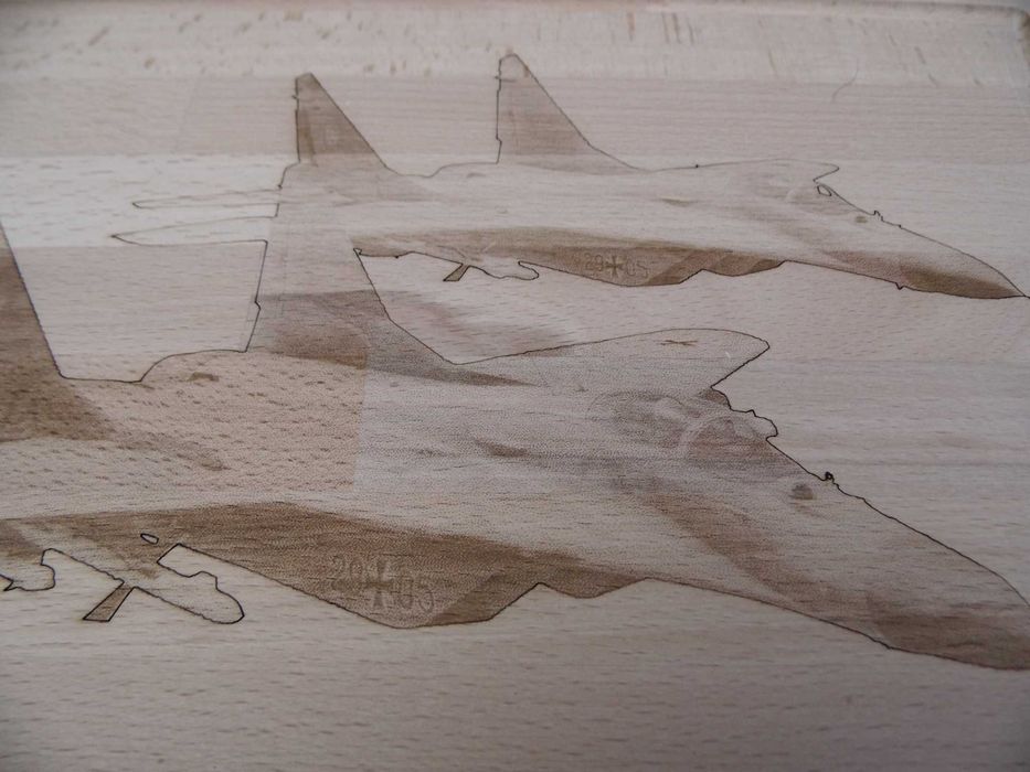 Mig 29. Para dyżurna. Deska kuchenna z litego buku.