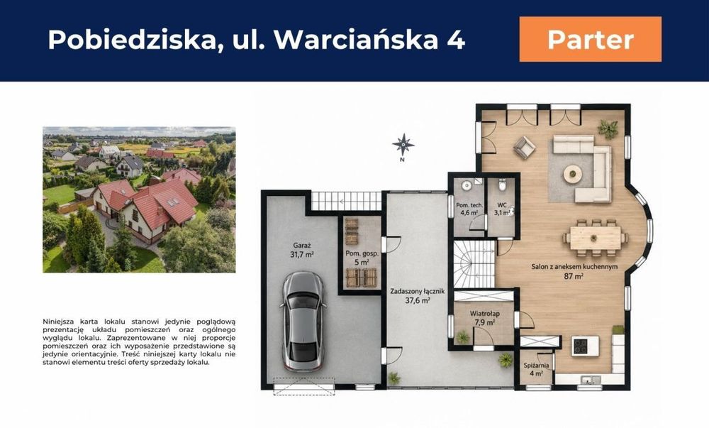 Gotowy dom 253 m² | Działka 1110 m² | 0% prowizji