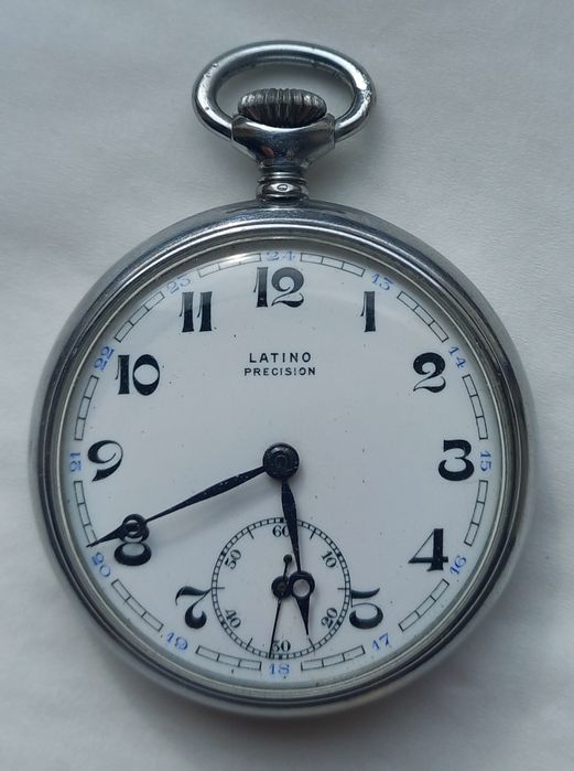 Relógio Bolso LATINO excelente, e bracelete nova, feita à mão.