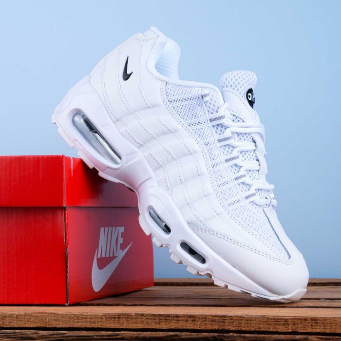 (1956) Акція! Кросівки Nike Air Max 95 повністю білі (37-41) найк найки