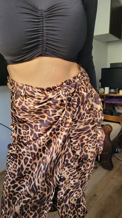 Pareo wiązane zara w panterkę rozmiar XS/S