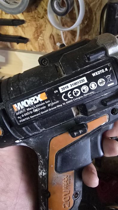 A parafusadora worx 3 baterias + carregador